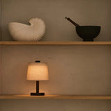 Rover Dark Brown Wooden Lamp – Rechargeable, Cordless & Dimmable Shade Tavellio