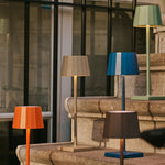 Wouter Delftware Blue Rechargeable Table Lamp – Wireless Charging, Dimmable, 120-Hour Battery Life