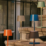 Wouter Delftware Blue Rechargeable Table Lamp – Wireless Charging, Dimmable, 120-Hour Battery Life
