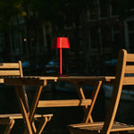 Ava Berry Red Rechargeable Table Lamp | Stylish, Cordless Lamp & Dimmable