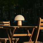 Mia Light Brown Stylish Wooden Table Lamp with Dimmer - Wood, Functional & Subtle
