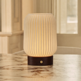 Alba Dunkelbraun Holz Wiederaufladbare Tischlampe 