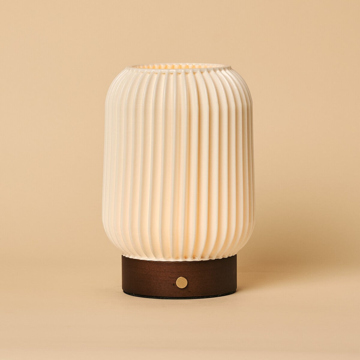 Alba Dark Brown Wooden Rechargeable Table Lamp | Cordless, 3 Light Modes & Dimming Function