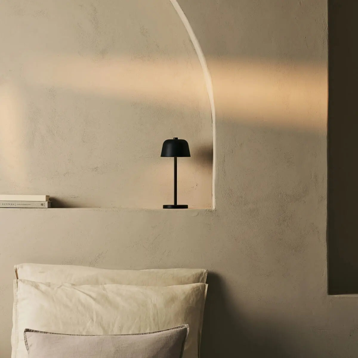 Anton Black Rechargeable Table Lamp | Stylish & Cordless Lighting