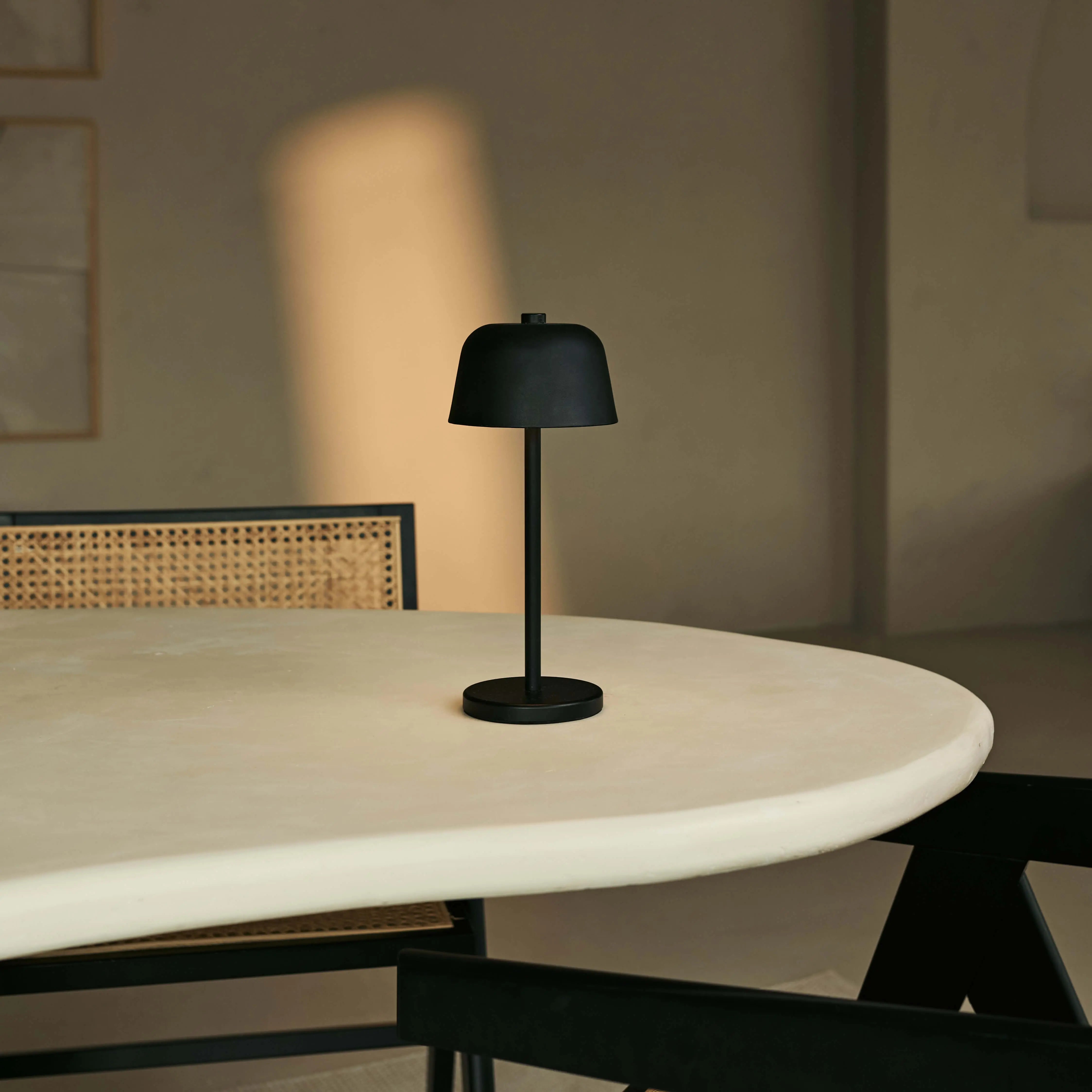 Anton Black Rechargeable Table Lamp | Stylish & Cordless Lighting
