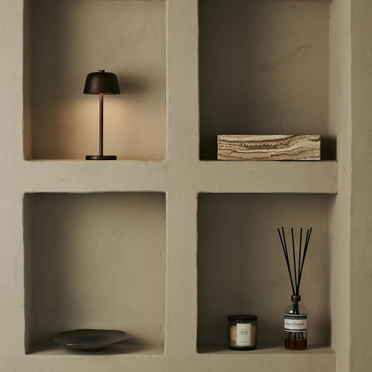 Anton Espresso Brown Rechargeable Table Lamp | Stylish & Cordless Lighting