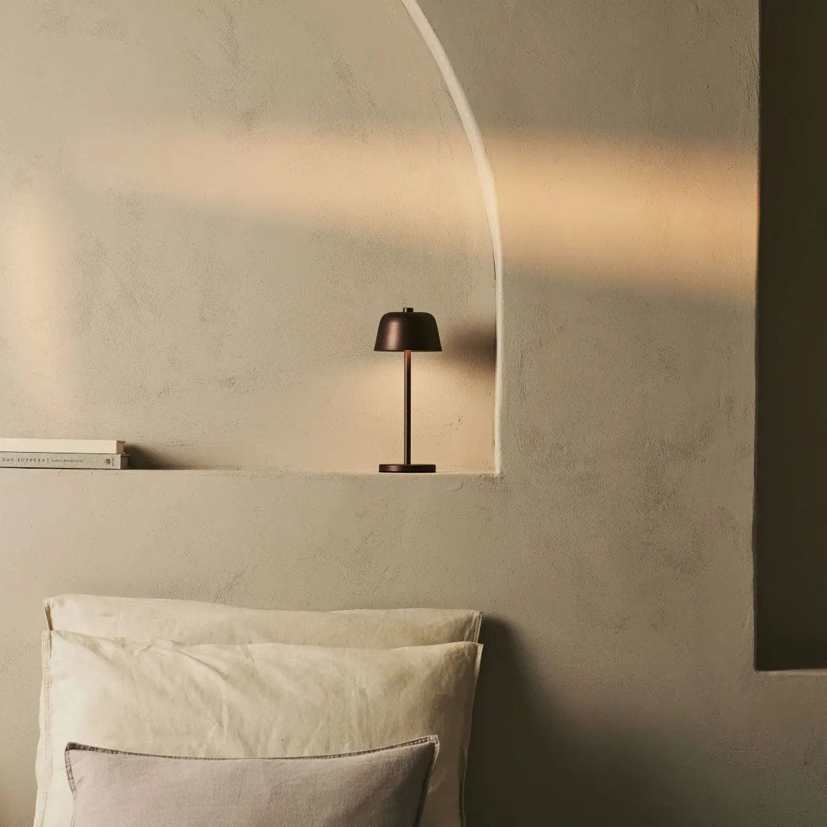 Anton Espresso Brown Rechargeable Table Lamp | Stylish & Cordless Lighting