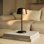 Anton Espresso Brown Rechargeable Table Lamp | Stylish & Cordless Lighting