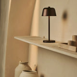 Anton Espresso Brown Rechargeable Table Lamp | Stylish & Cordless Lighting