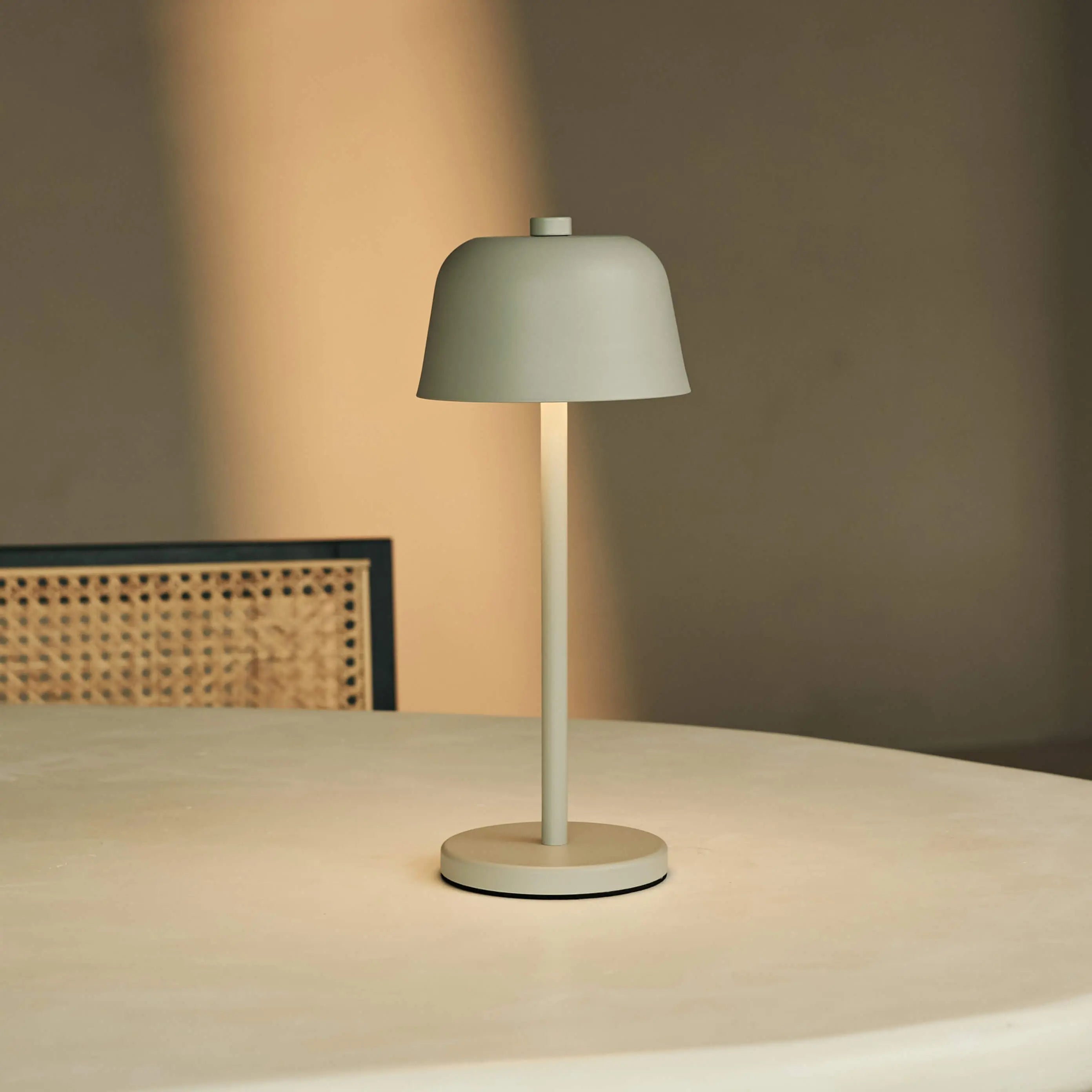 Anton Shadow Grey Rechargeable Table Lamp | Stylish & Cordless Lighting
