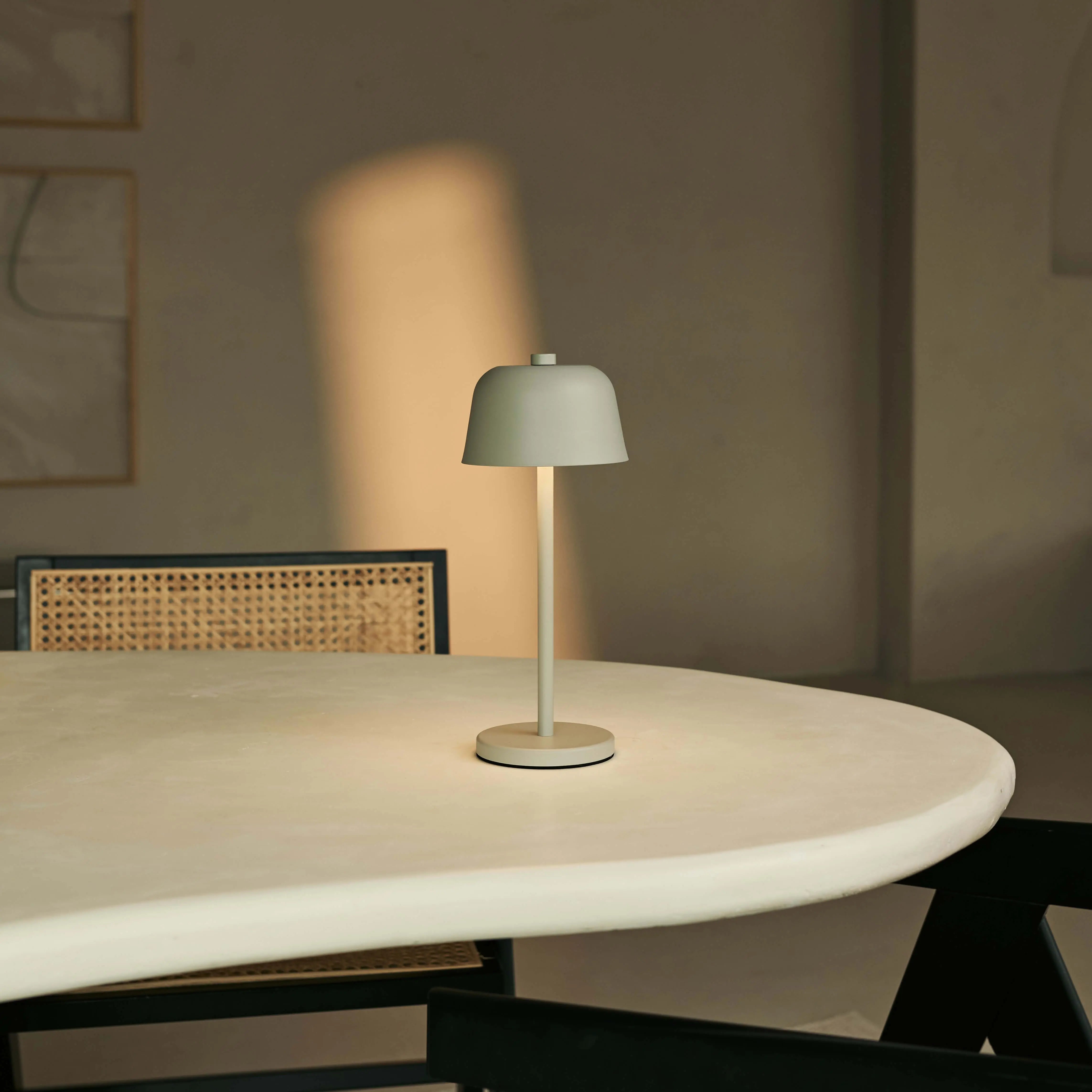 Anton Shadow Grey Rechargeable Table Lamp | Stylish & Cordless Lighting