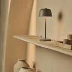 Anton Shadow Grey Rechargeable Table Lamp | Stylish & Cordless Lighting