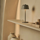 Anton Shadow Grey Rechargeable Table Lamp | Stylish & Cordless Lighting