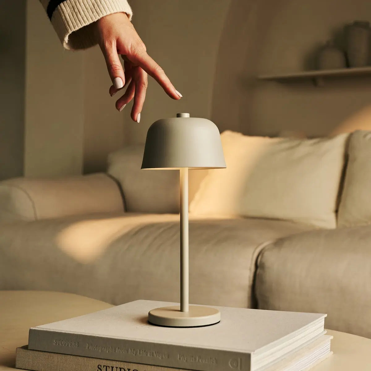 Anton Vanilla Rechargeable Table Lamp | Stylish & Cordless Lighting