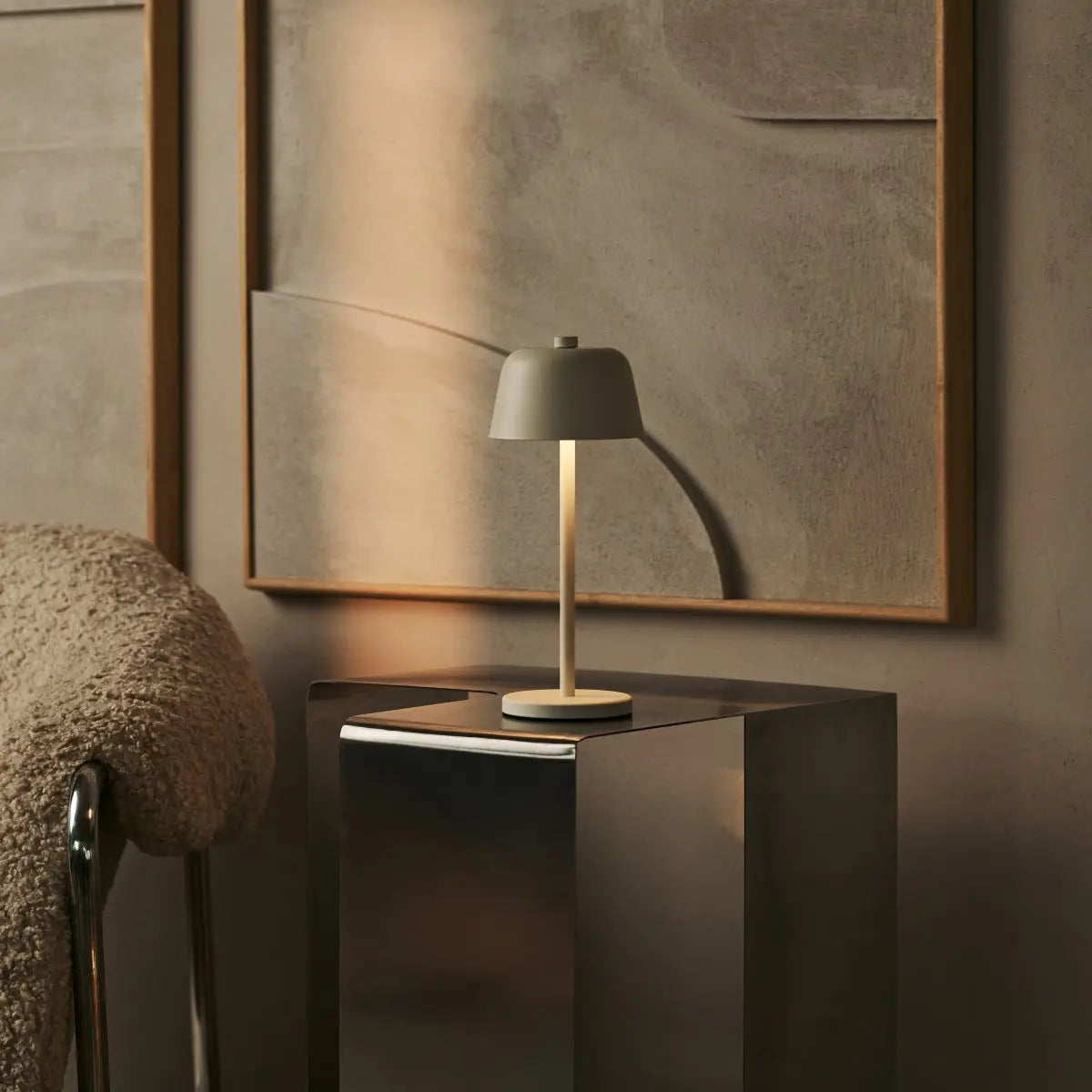 Anton Vanilla Rechargeable Table Lamp | Stylish & Cordless Lighting
