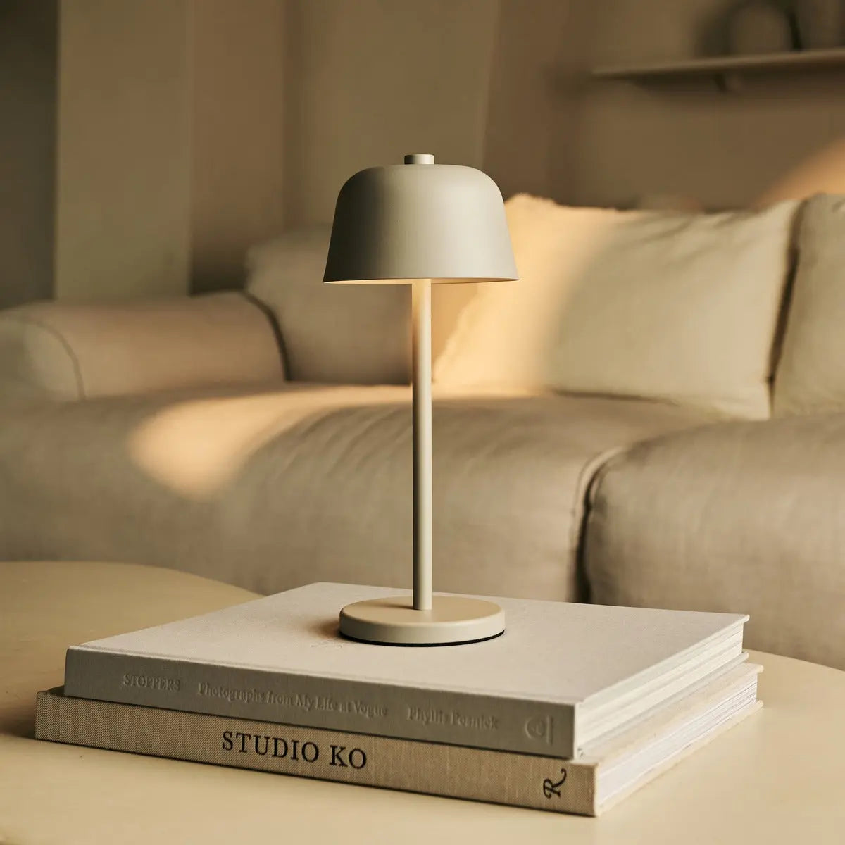 Anton Vanilla Rechargeable Table Lamp | Stylish & Cordless Lighting