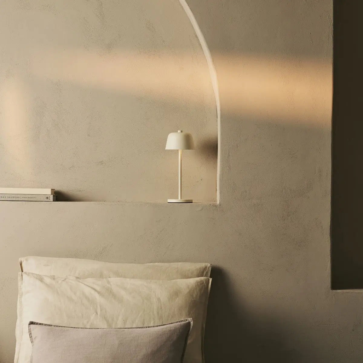 Anton Vanilla Rechargeable Table Lamp | Stylish & Cordless Lighting