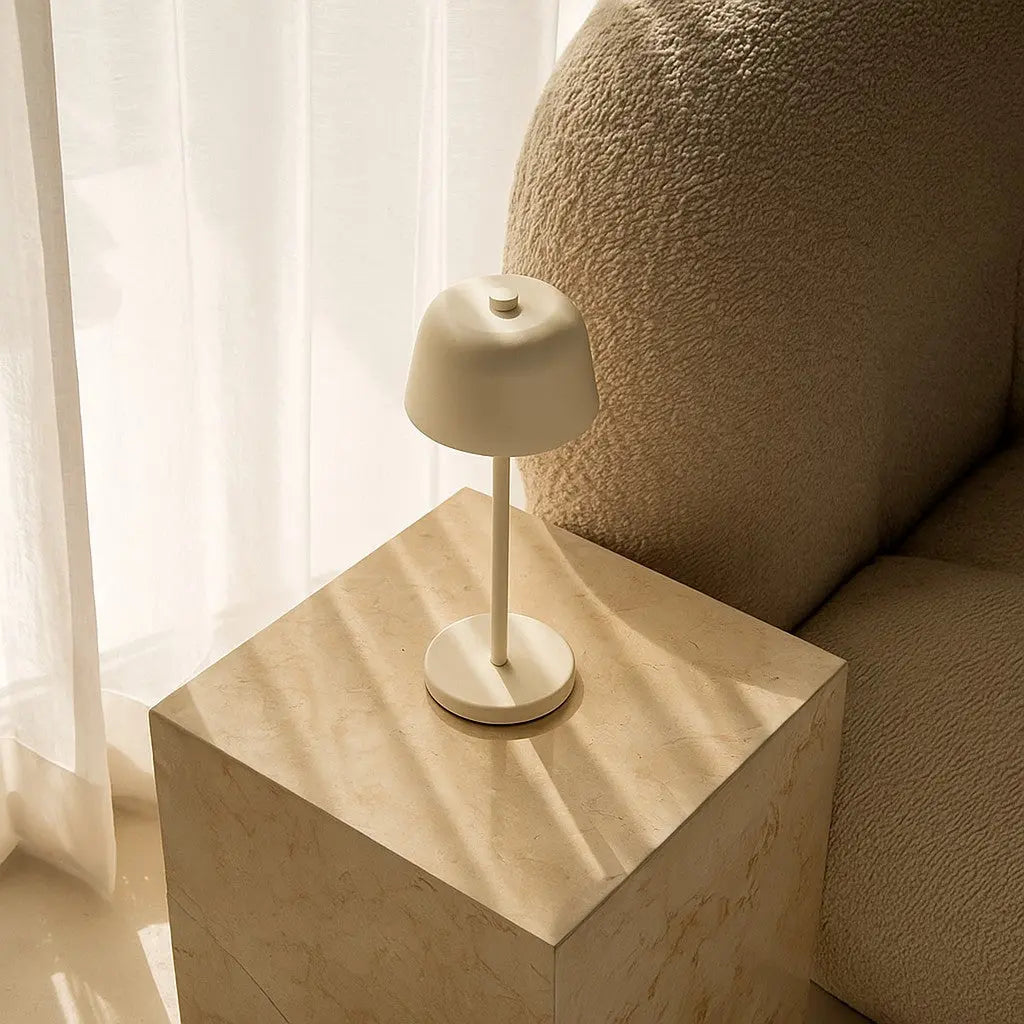 Anton Vanilla Rechargeable Table Lamp | Stylish & Cordless Lighting