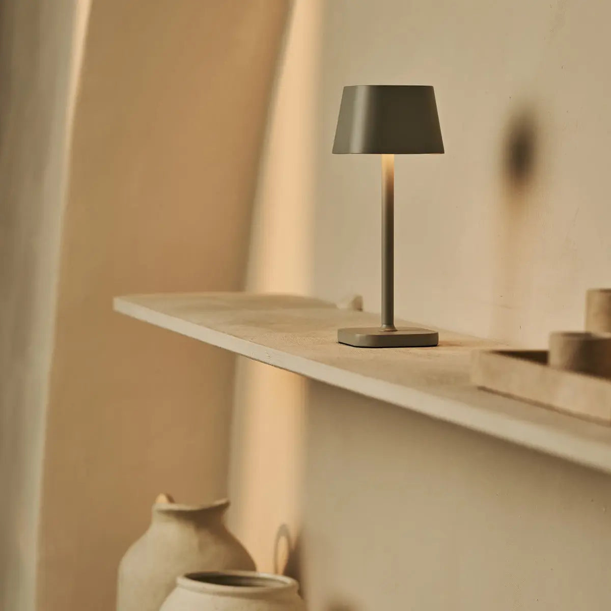 Ava Shadow Grey - Rechargeable Table Lamp | Stylish, Cordless & Dimmable
