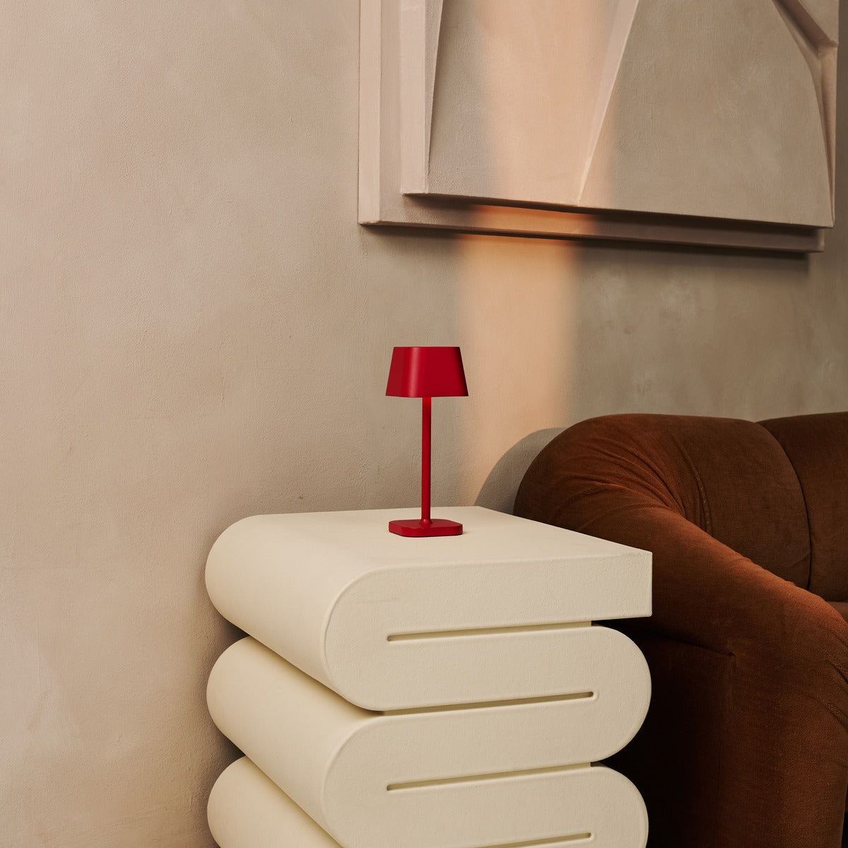 Ava Berry Red - Rechargeable Table Lamp | Stylish, Cordless Lamp &  Dimmable