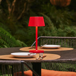 Ava Berry Red Rechargeable Table Lamp | Stylish, Cordless Lamp & Dimmable