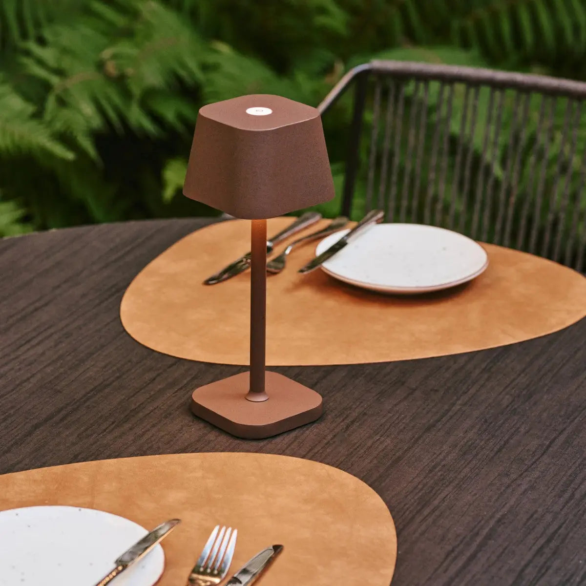 Ava Mocha Brown Rechargeable Table Lamp | Cordless & Dimmable