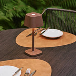 Ava Mocha Brown Rechargeable Table Lamp | Cordless & Dimmable