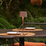 Ava Mocha Brown Rechargeable Table Lamp | Cordless & Dimmable