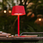 Ava Berry Red Rechargeable Table Lamp | Stylish, Cordless Lamp & Dimmable
