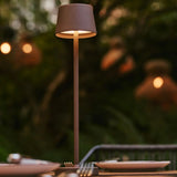 Vondel Mocha Brown Rechargeable and Cordless Lamp Perfect for Hospitality Industry – Wirelessly Rechargeable via Charging Station