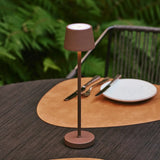 Vondel Mocha Brown Rechargeable and Cordless Lamp Perfect for Hospitality Industry – Wirelessly Rechargeable via Charging Station