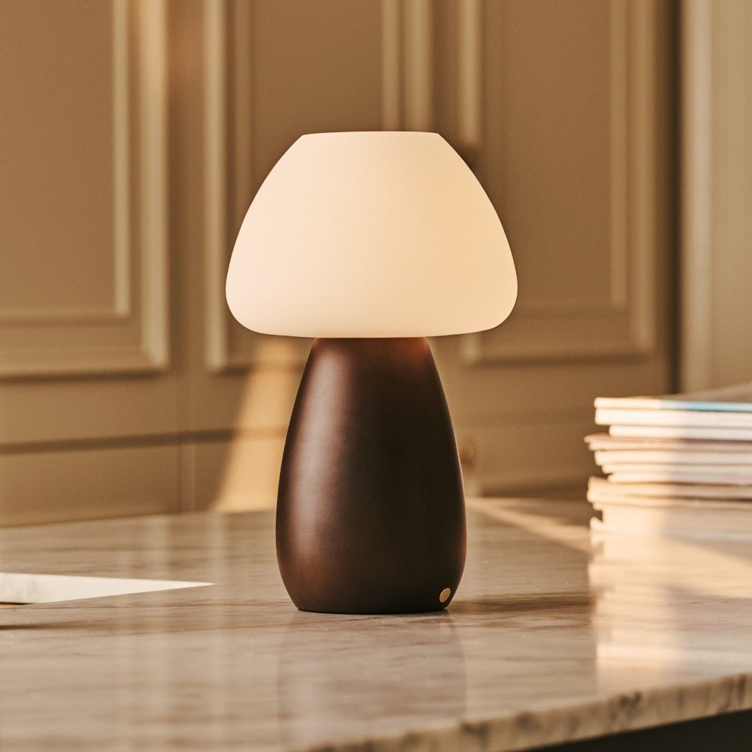 Bear Dark Brown Stylish Rechargeable Lamp – Cordless, Dimmable, Eco-Friendly Design