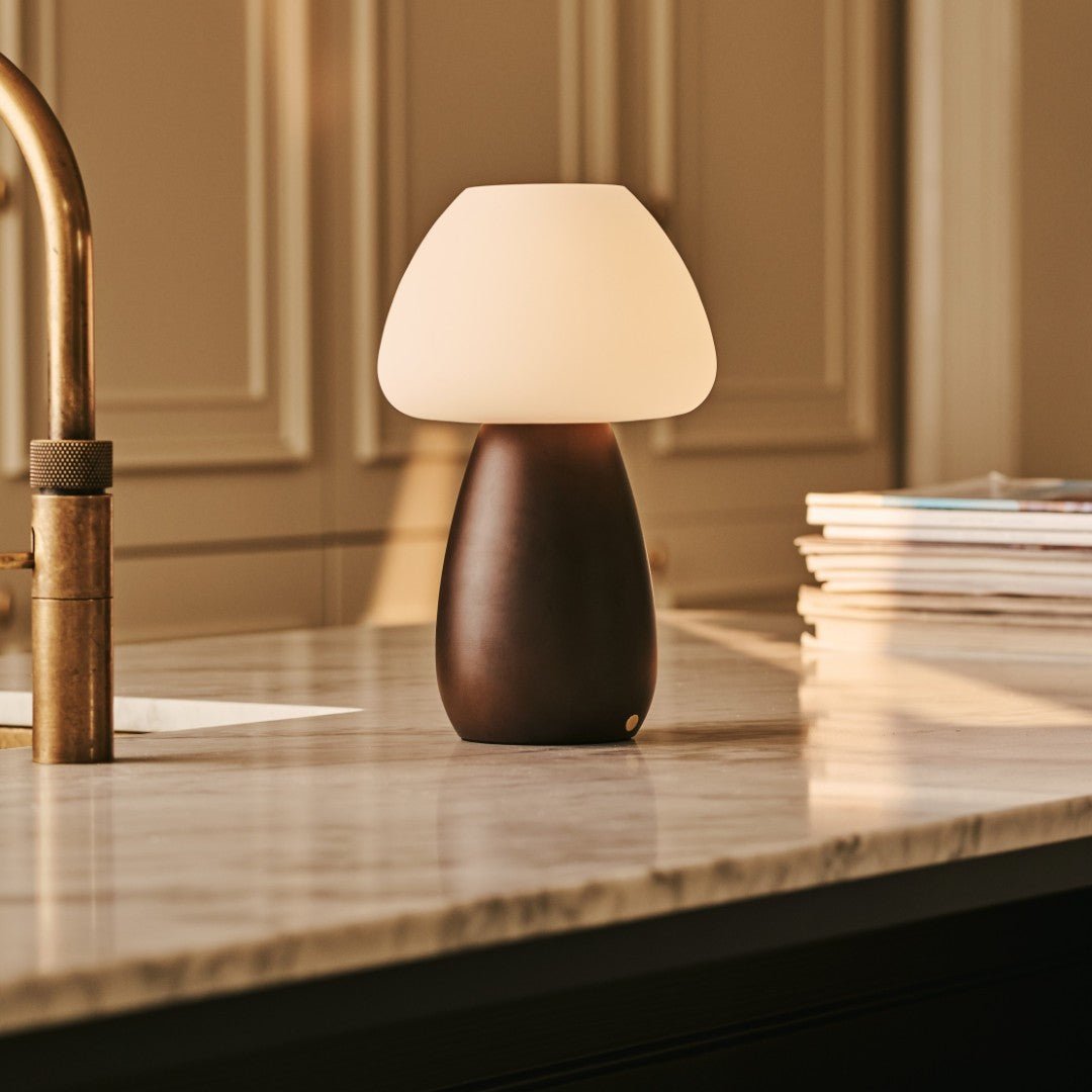 Bear Dark Brown Stylish Rechargeable Lamp – Cordless, Dimmable, Eco-Friendly Design