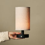 Ben Black Wooden Table Lamp – Rechargeable, Dimmable, USB-C Powered
