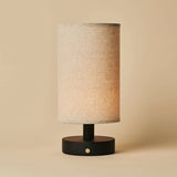 Ben Black Wooden Table Lamp – Rechargeable, Dimmable, USB-C Powered