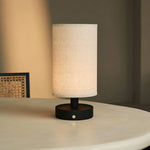 Ben Black Wooden Table Lamp – Rechargeable, Dimmable, USB-C Powered Tavellio