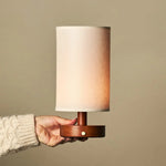 Ben Chestnut Brown Wooden Dark Brown Table Lamp – Rechargeable, Dimmable, USB-C Powered