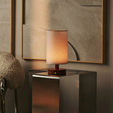 Ben Chestnut Brown Wooden Dark Brown Table Lamp – Rechargeable, Dimmable, USB-C Powered
