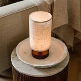 Ben Dark Brown Wooden Table Lamp – Rechargeable, Dimmable, USB-C Powered Tavellio