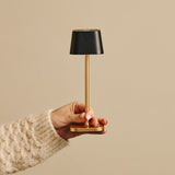 Combi Set Professional | 8 x Prinsen Mini Black & Gold Rechargeable Table Lamps & Magnetic Charging Station
