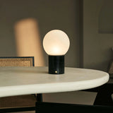 Metsu Black / Nero Marquina – Classic Marble Rechargeable Table Lamp with 3 Light Colors & Dimming Function