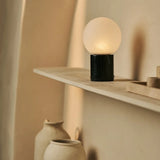 Metsu Black / Nero Marquina – Classic Marble Rechargeable Table Lamp with 3 Light Colors & Dimming Function