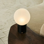 Metsu Black / Nero Marquina – Classic Marble Rechargeable Table Lamp with 3 Light Colors & Dimming Function