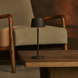 Combi Set Professional | 4 x Brouwer Mocha Brown Rechargeable Table Lamps & Magnetic Charging Station