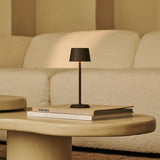 Combi Set Professional | 4 x Brouwer Mocha Brown Rechargeable Table Lamps & Magnetic Charging Station