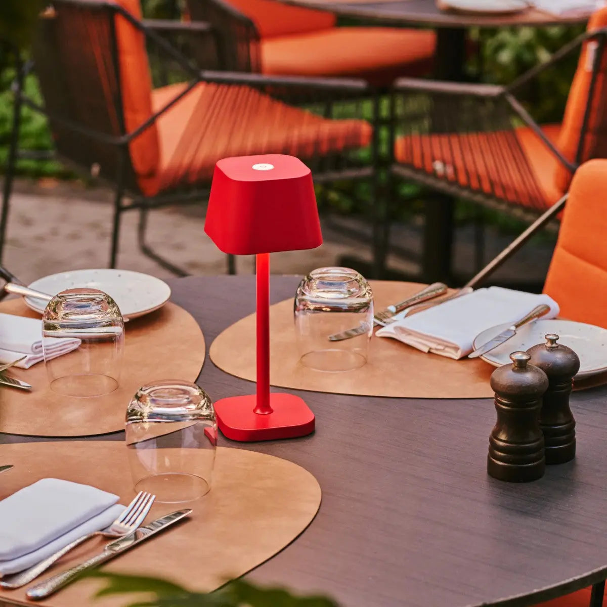 Ava Berry Red Rechargeable Table Lamp | Stylish, Cordless Lamp & Dimmable