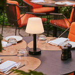Zoë Black Wooden Rechargeable Table Lamp | Dimmable & Portable | 80-Hour Battery Life