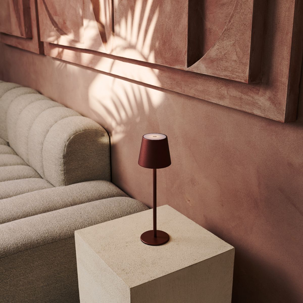Jasper Mocha Brown - Wireless Lamp with Battery l Metal, Dimmable & 3 Light Stages