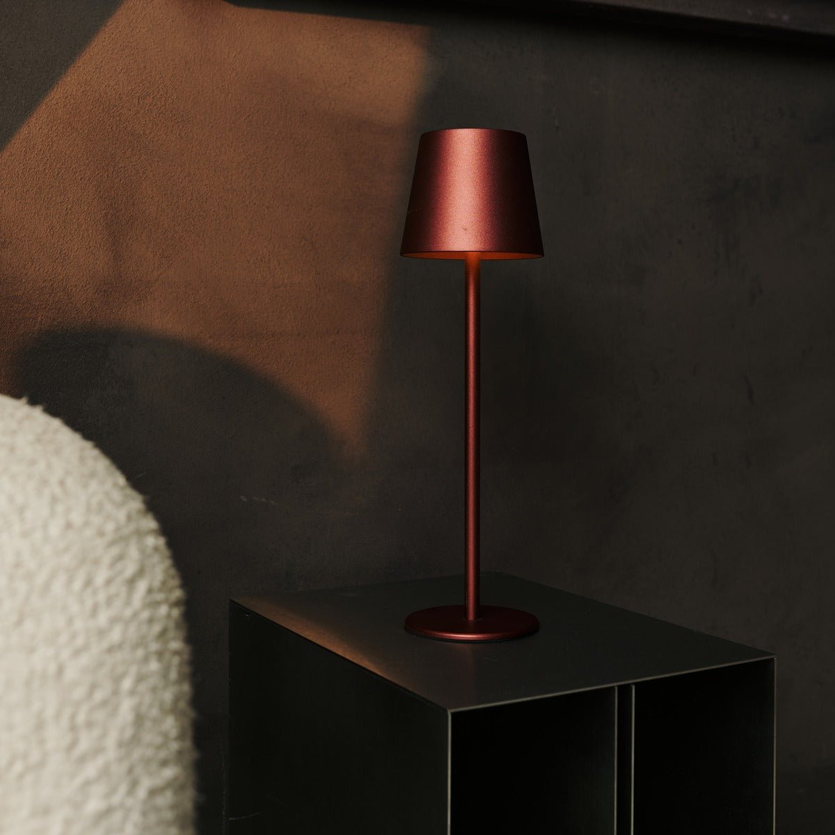 Jasper Mocha Brown - Wireless Lamp with Battery l Metal, Dimmable & 3 Light Stages