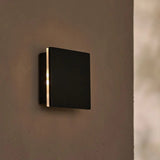 Lane Black Cordless Wall Light – Rechargeable & Dimmable Natural Wood Lamp Tavellio